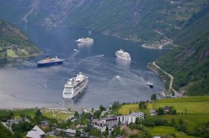 cruise ships in the Geirangerfjord