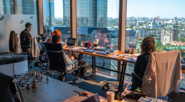 view from a high rise commercial building