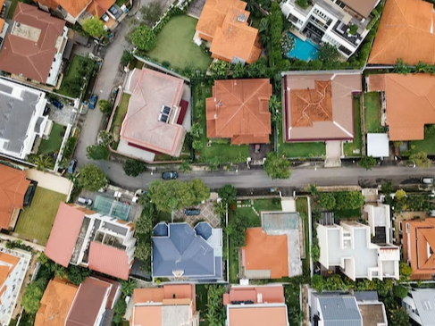 top view of housing project