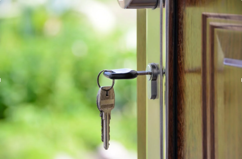 key in the door lock