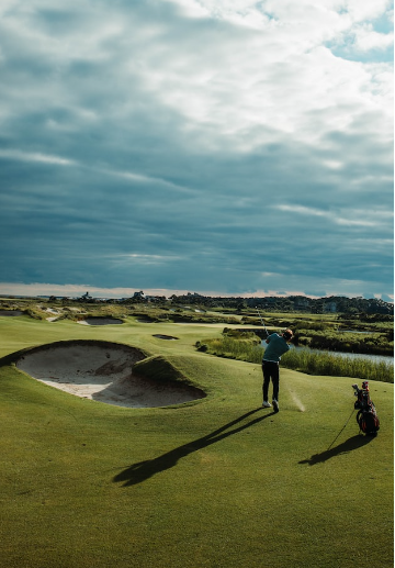 Man playing Golf