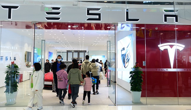 Tesla showroom in China